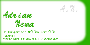 adrian nema business card